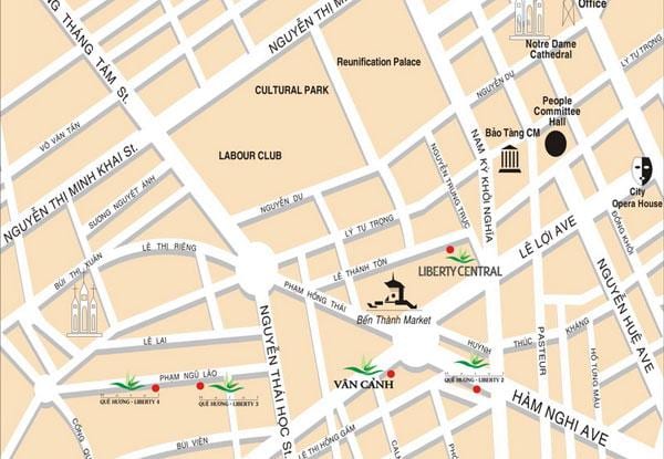 Map of ben thanh market
