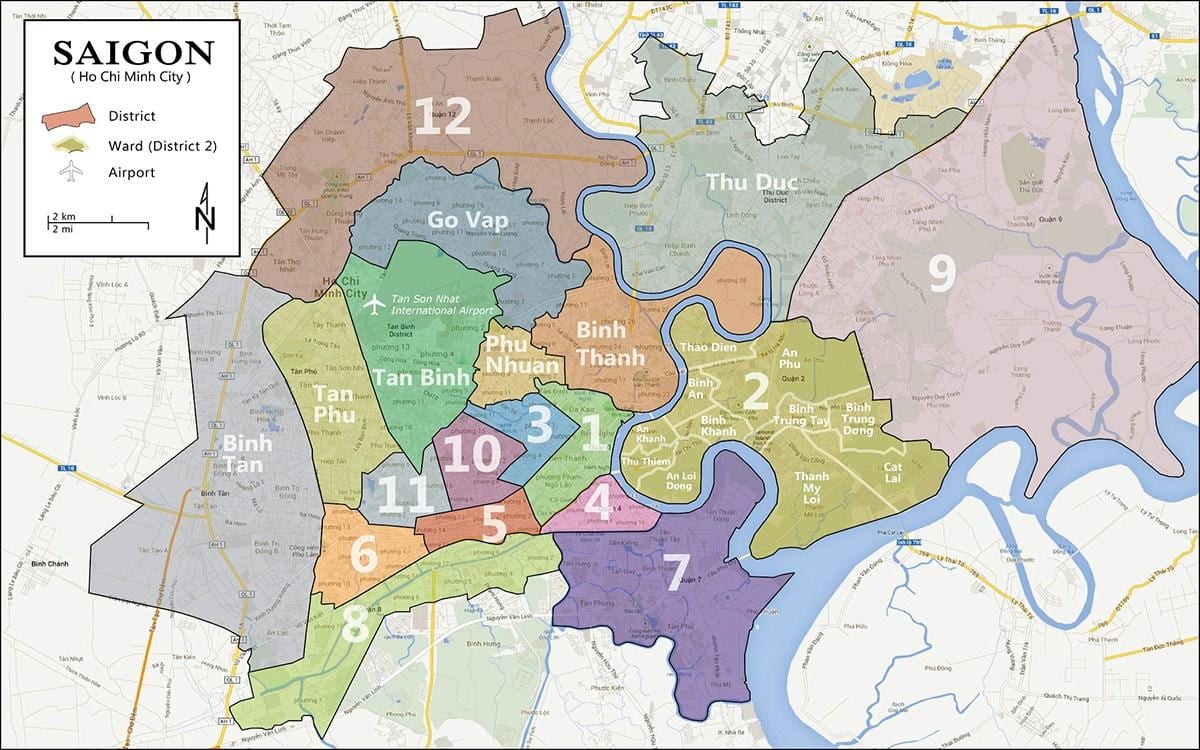 Map of district 9 ho chi minh city 