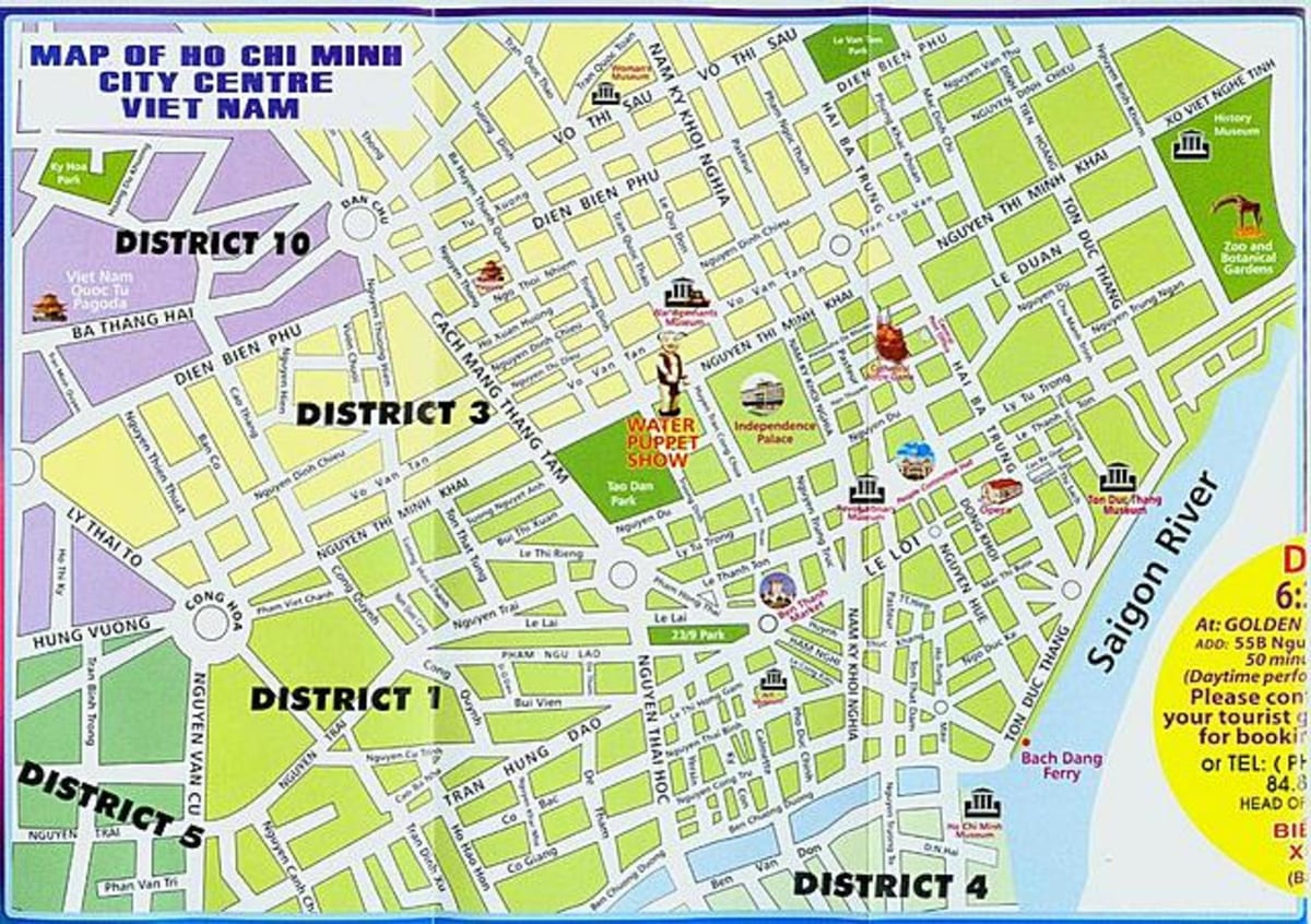 Map of ho chi minh city center