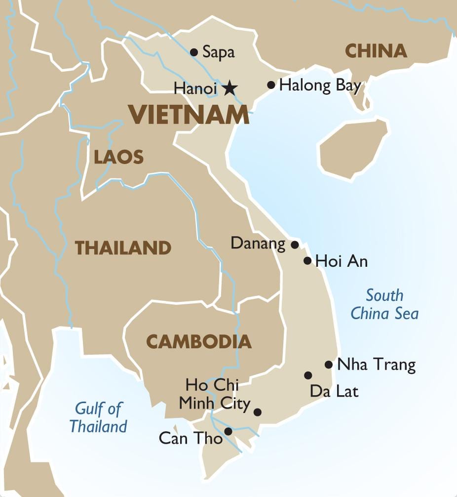 vietnam ho chi minh map