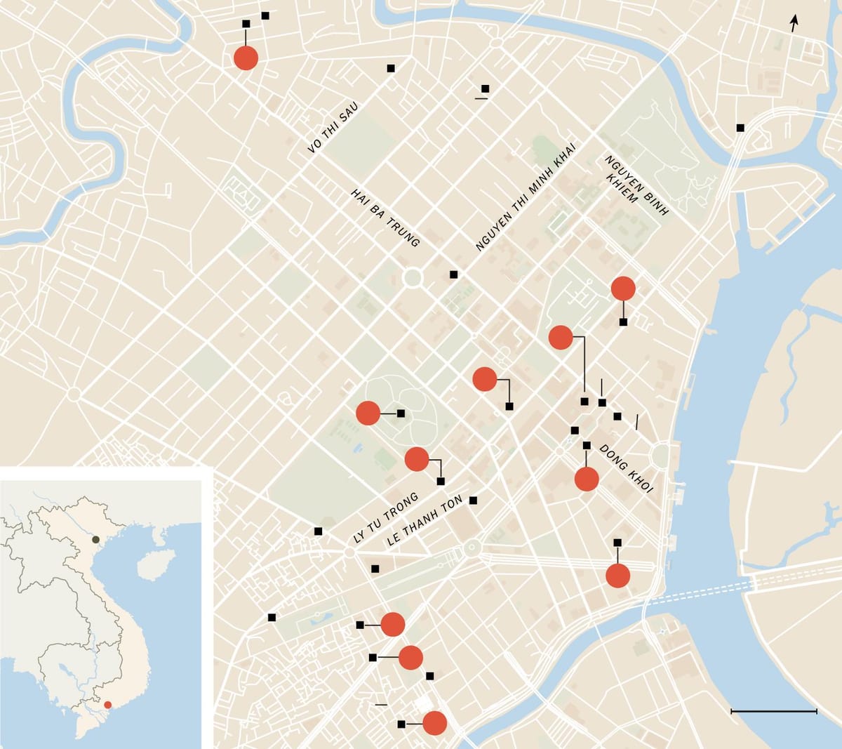 Map of le thanh ton street