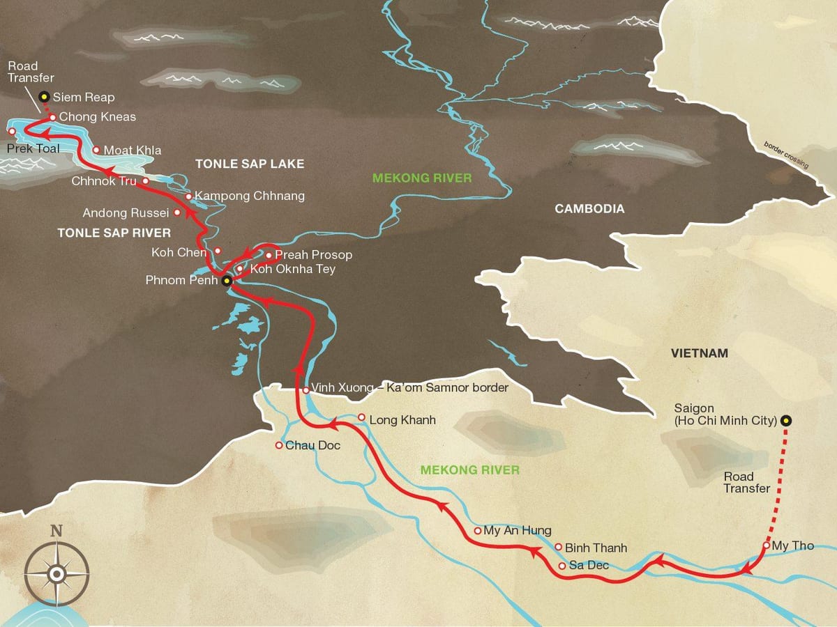 Map of saigon river 