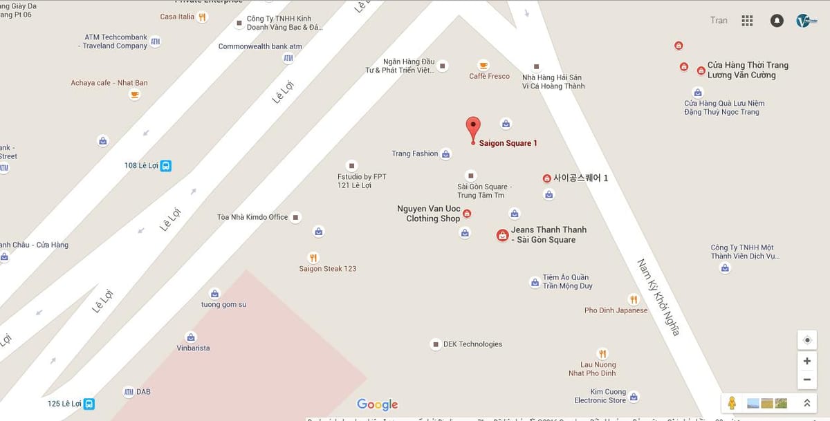 Map of saigon square